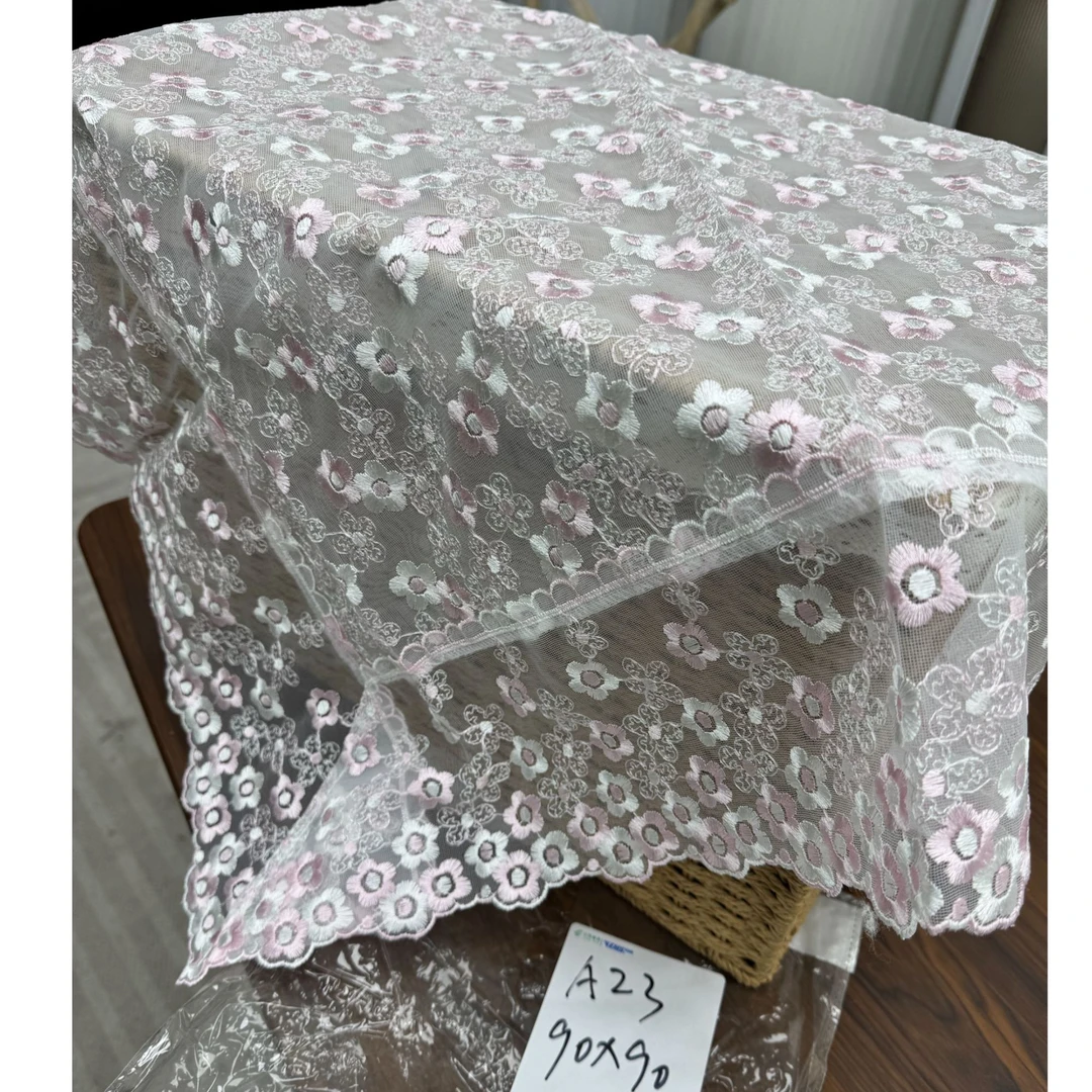 A23  80*80cm刺绣梅花冰箱 洗衣机 床头柜 万能盖巾 家用防尘