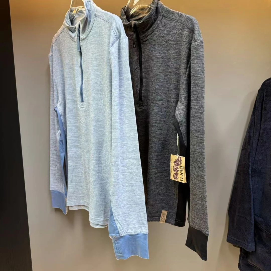 【雨来打底】半拉链打底T恤