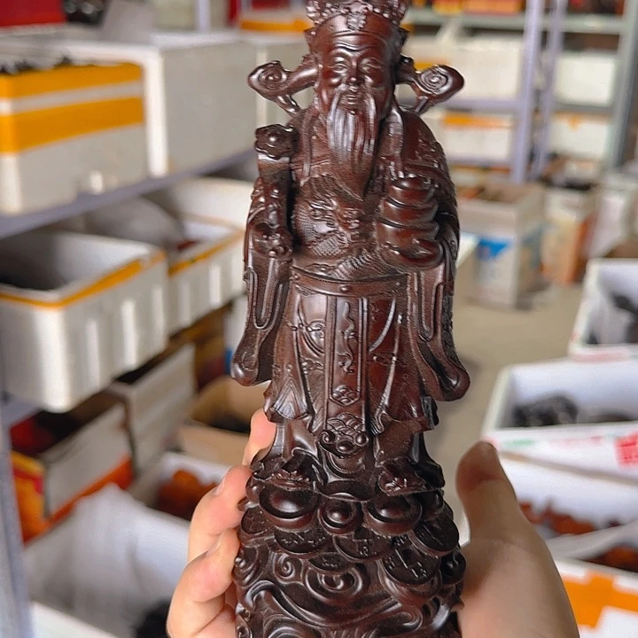 木黑檀木20如意财神一身