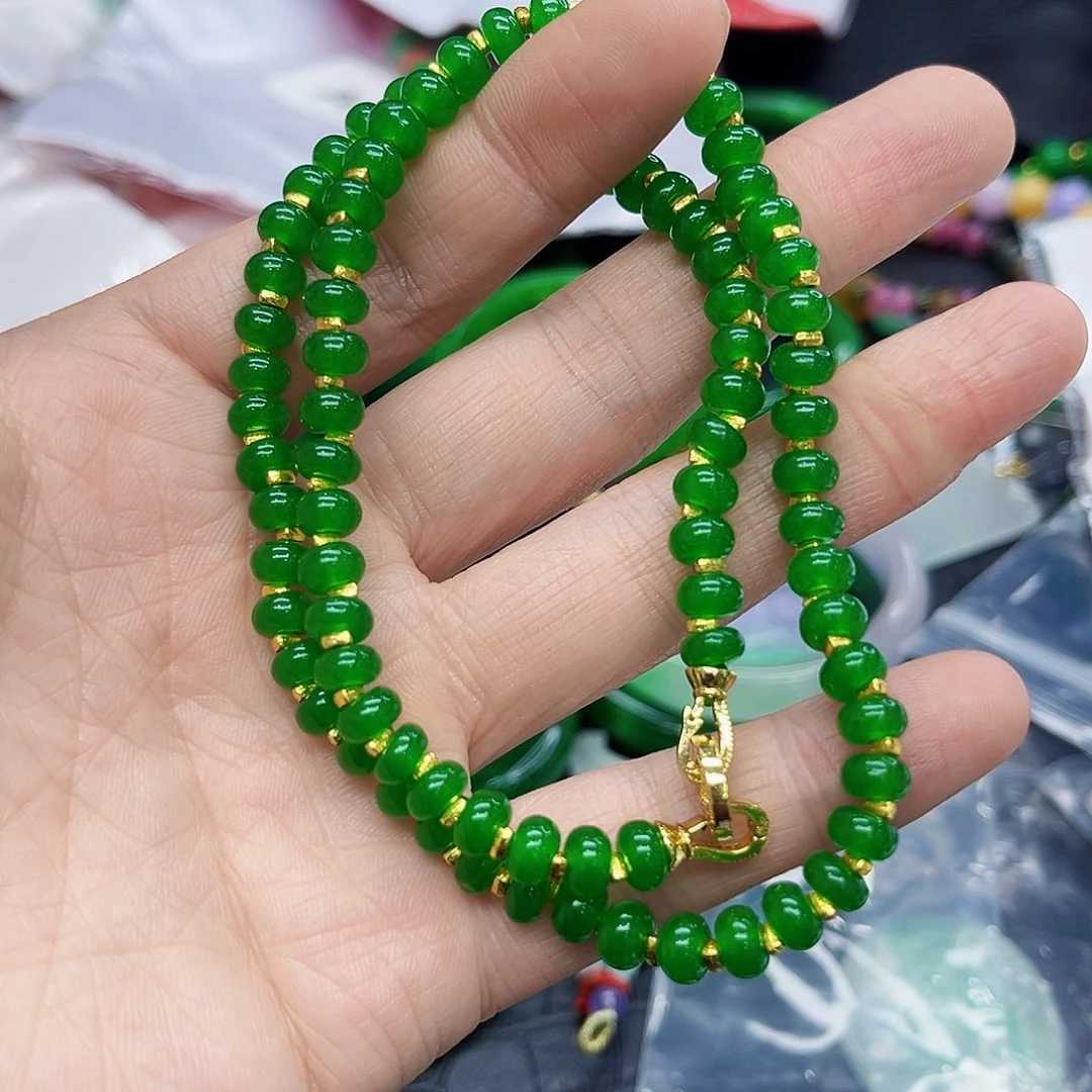 翡翠手镯未镶嵌项链