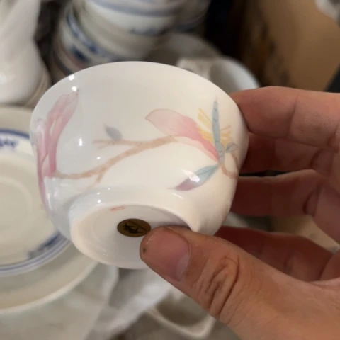 碗手绘杯一个陶瓷陶瓷