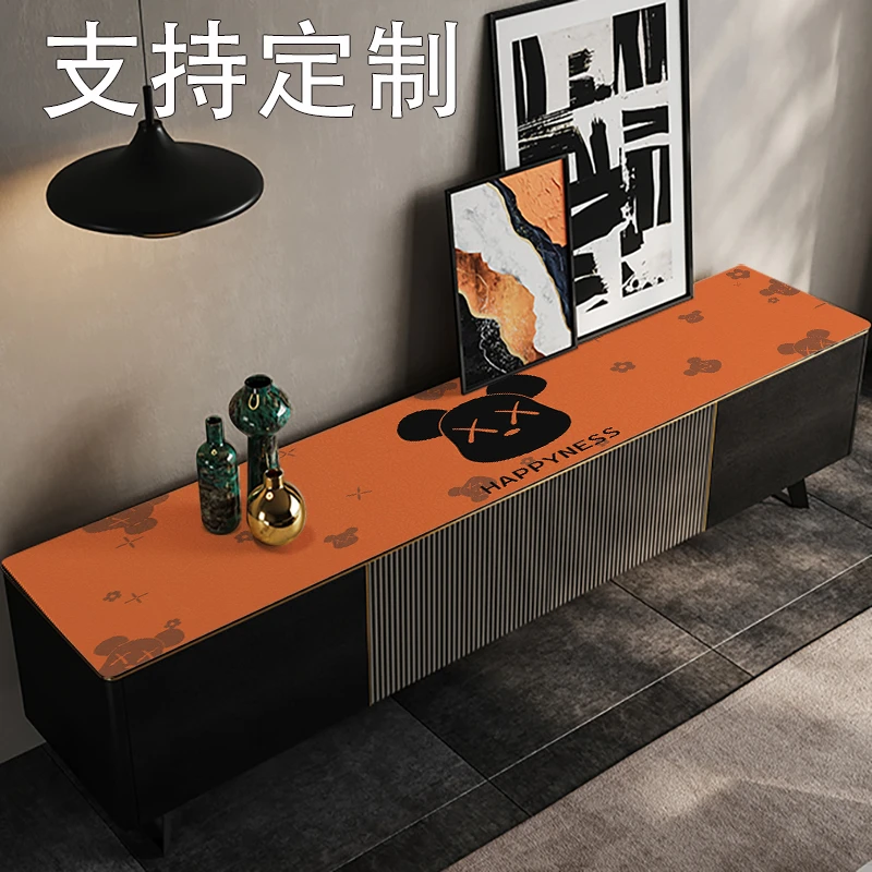 轻奢暴力熊电视柜桌面垫茶几玄关防水防油台面垫免洗餐边柜保护垫