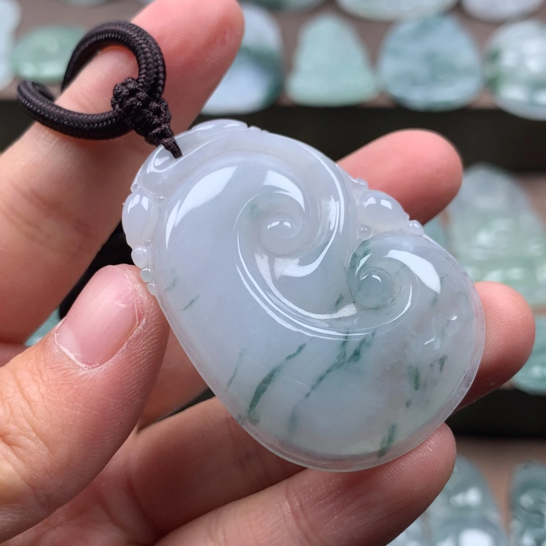 颈饰未镶嵌翡翠天然翡翠