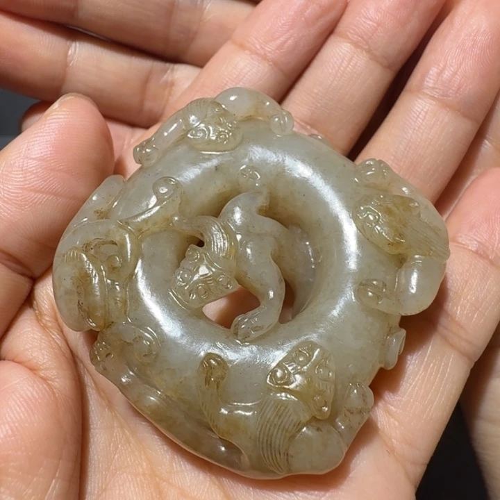 千***鹰和田玉未镶嵌挂件