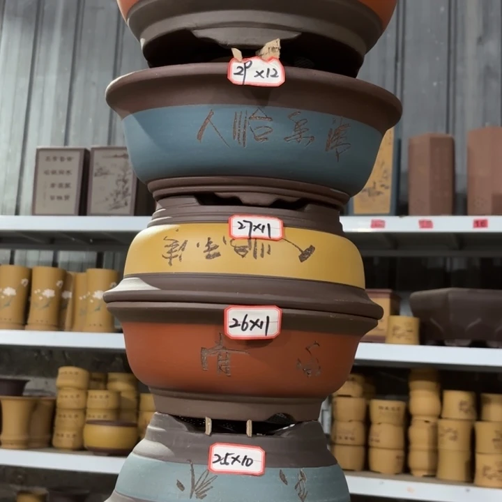 紫砂花盆100-6。