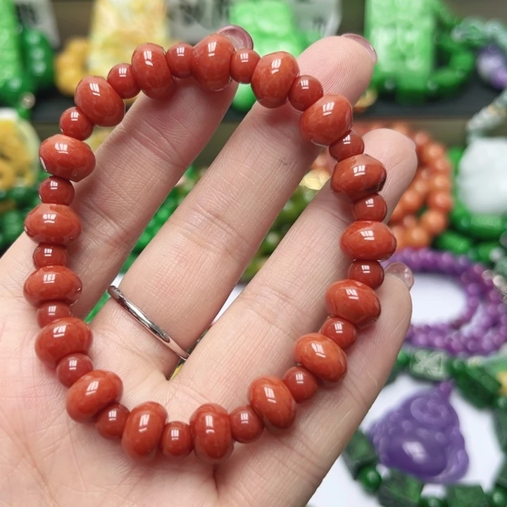 翡翠未镶嵌手链手串32