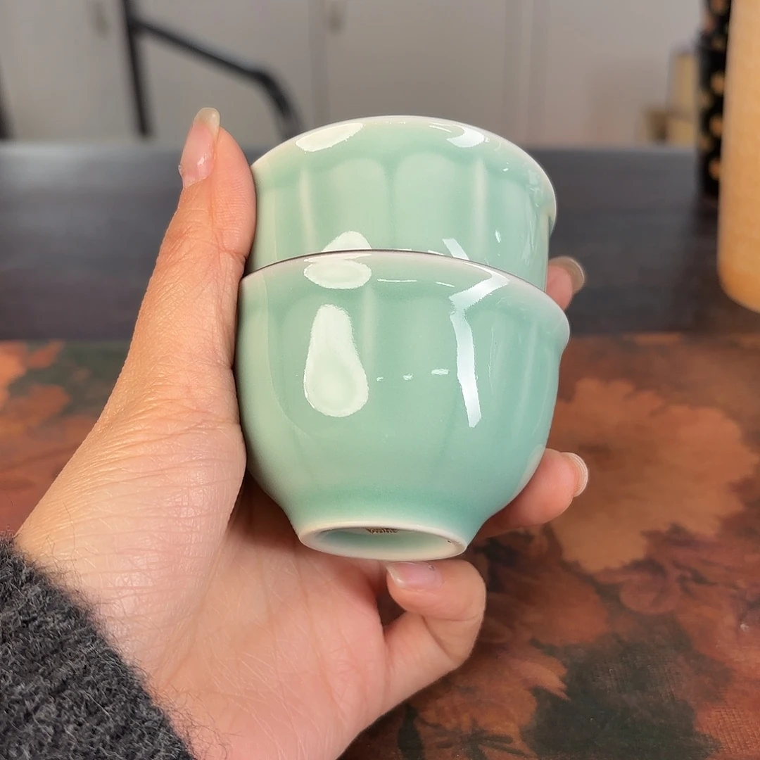 龙泉云间青瓷小米茶器