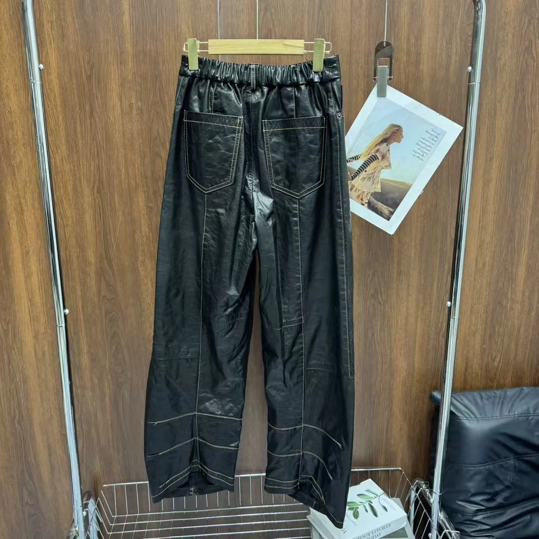 「Darley推荐」“云深出梦”｜小牛皮｜裤长102cm百搭弯刀休闲裤时尚潮