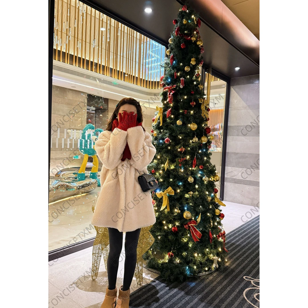 【唐小木】雪落 五粒扣毛毛外套 立领气质保暖羊毛大衣 M0821