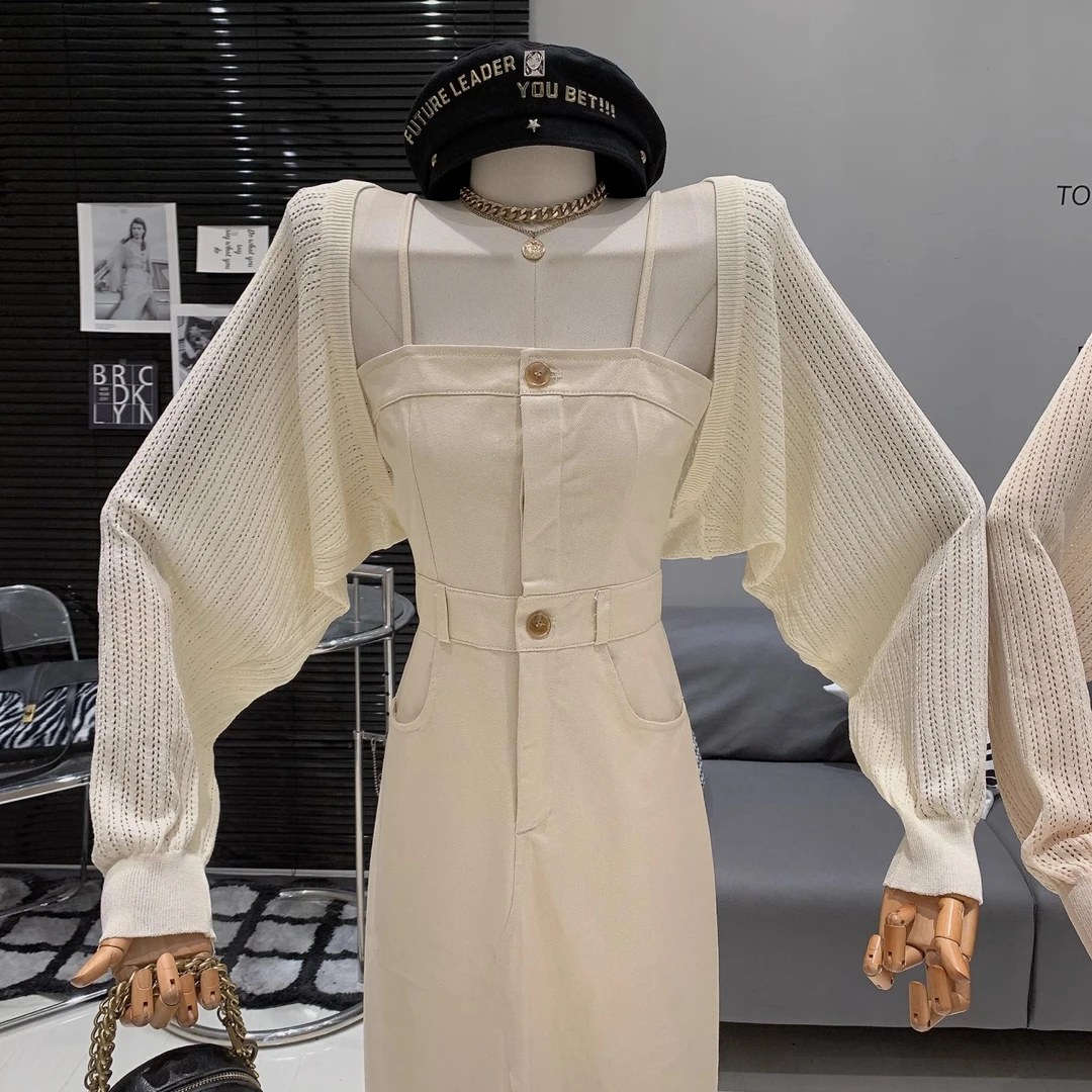 蓓蓓定制-[T77]韩版高级感减龄复古纯色防晒针织薄款百搭开衫