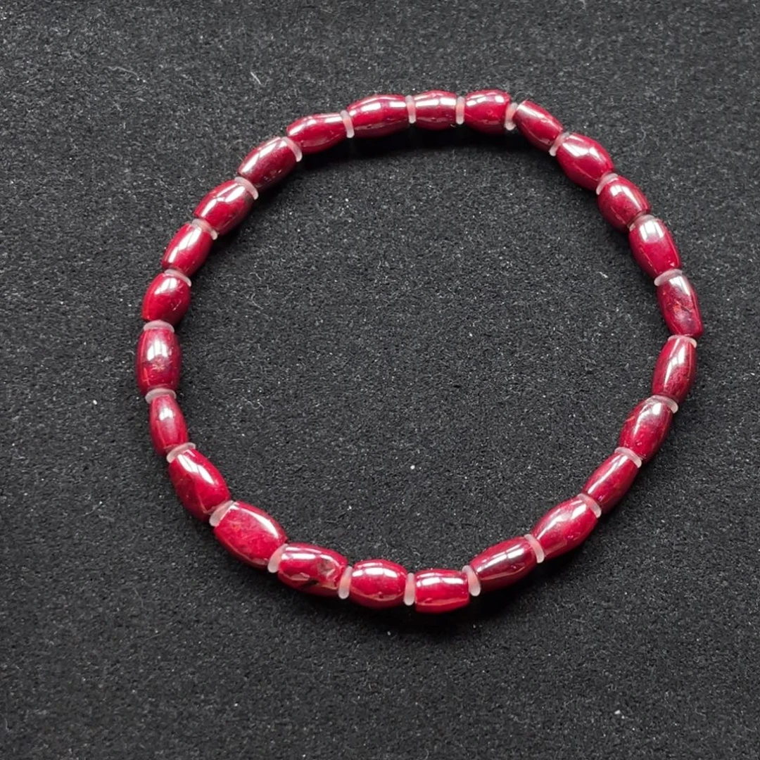 天然辰砂原矿随型手串