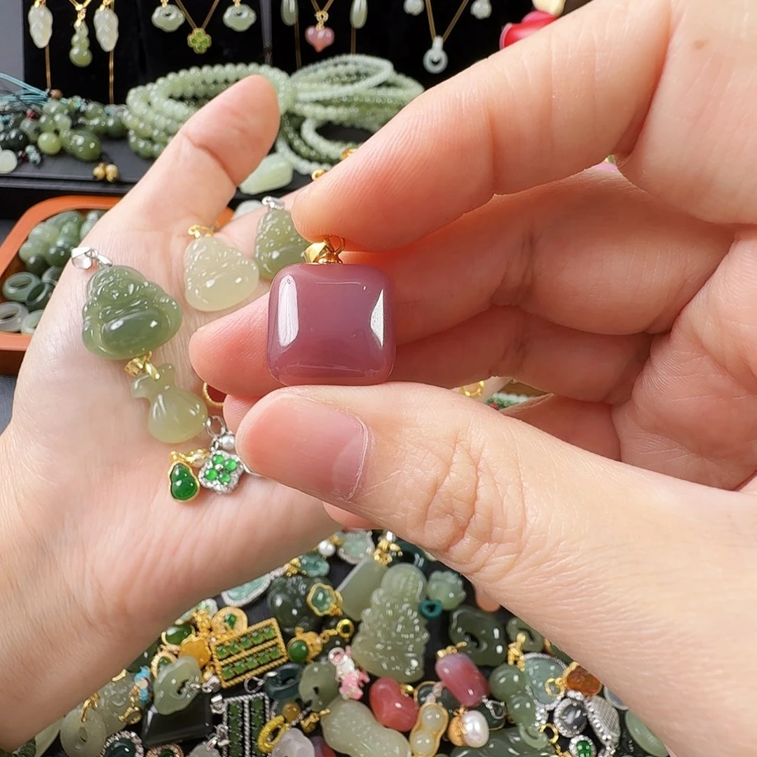 玛瑙/玉髓银S925镶嵌颈饰