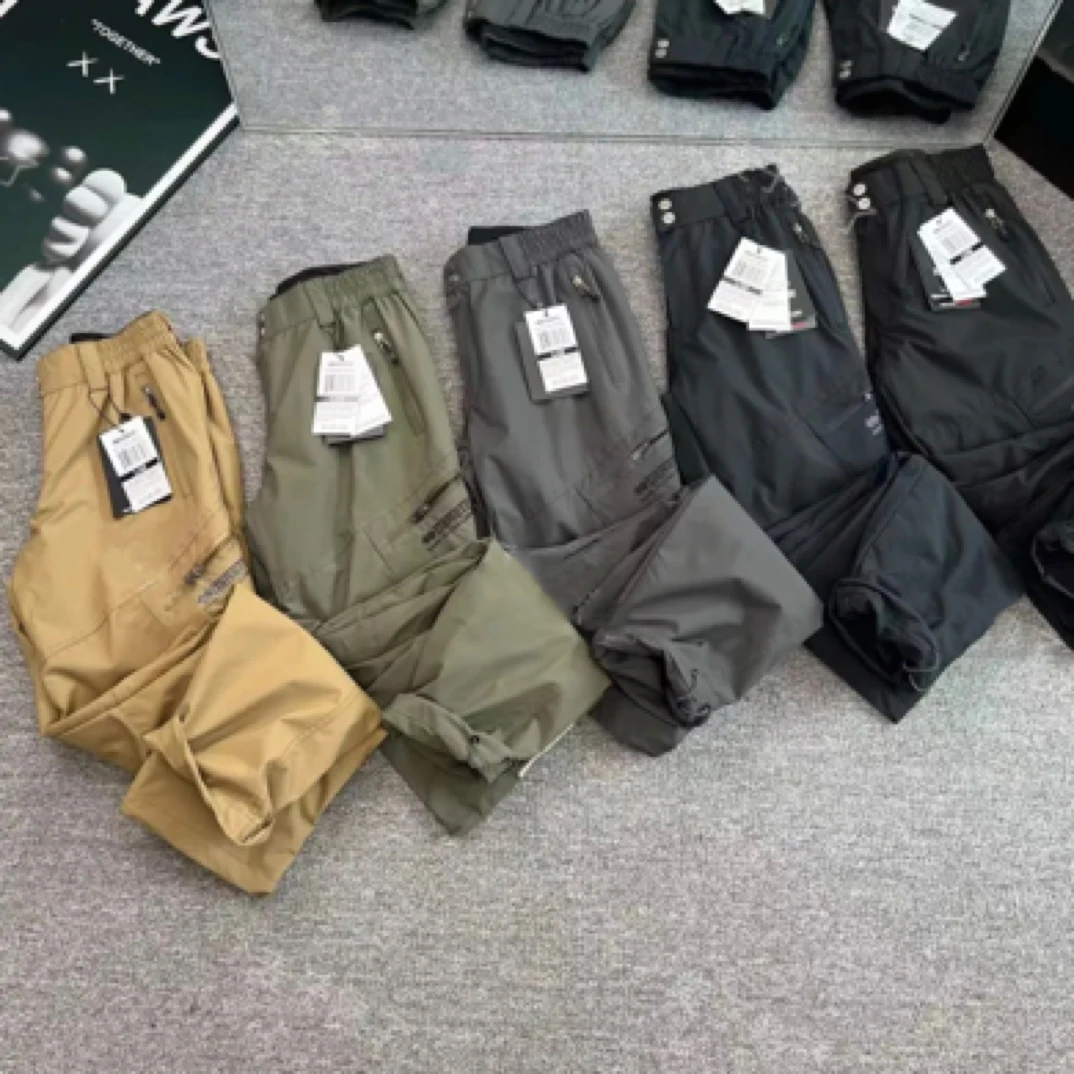 俄罗斯户外防风防水加绒冲锋工装裤男士冬季保暖多口袋软壳休闲裤