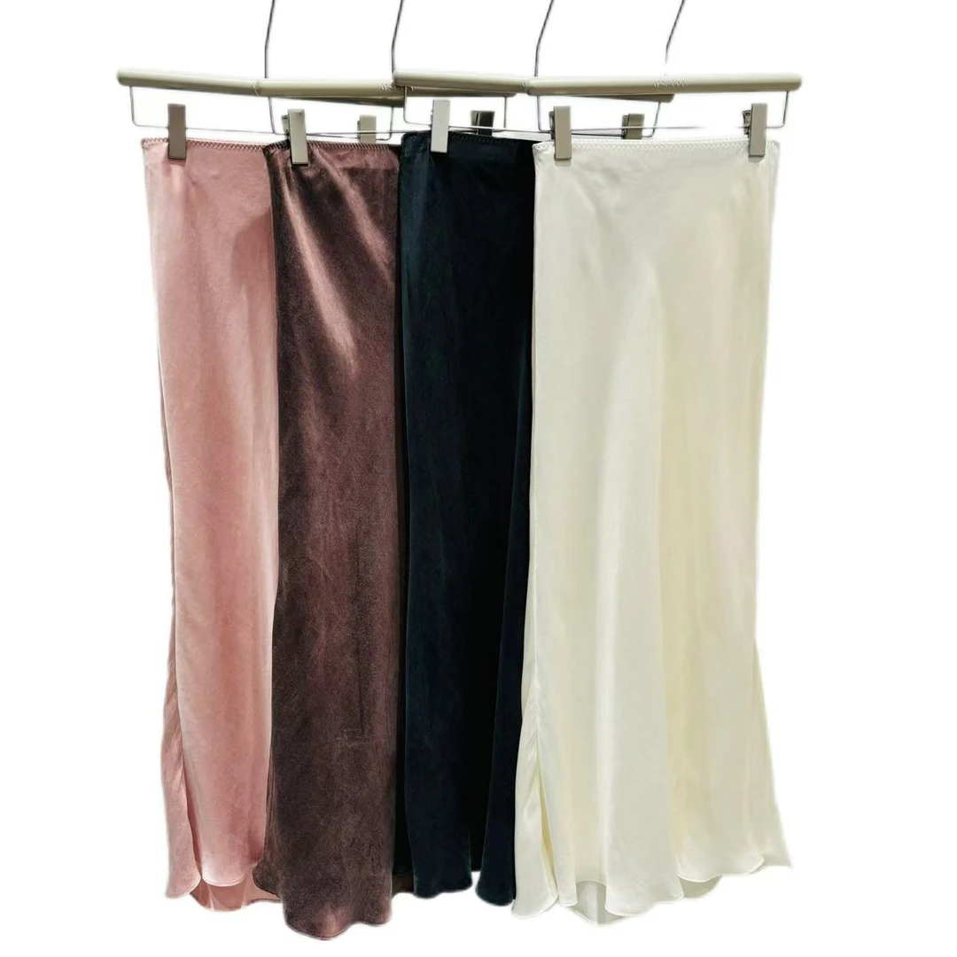 【公主高定】砂洗醋酸气质鱼尾半裙156006