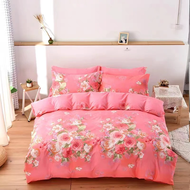 纯棉加厚斜纹 床单 被套 四件套 免费加工（春暖花香）