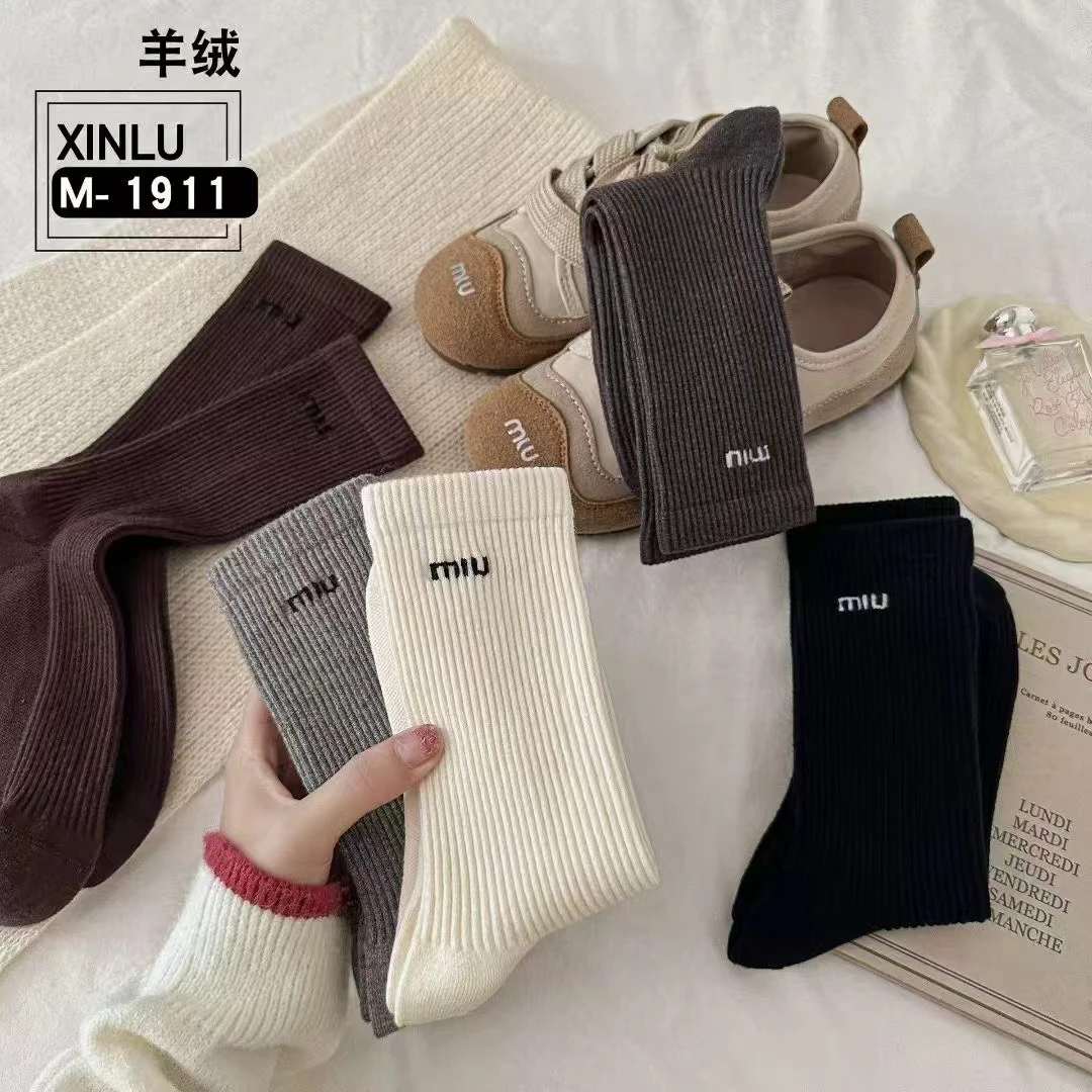 女士韩版堆堆袜mimi秋冬款时尚百搭外穿中筒袜