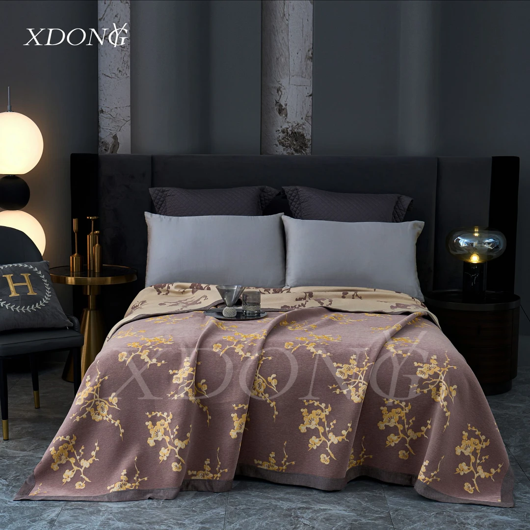 XDONGY（冬云家纺）240*250 高定 罗浮梦 亲肤柔软毯  床盖