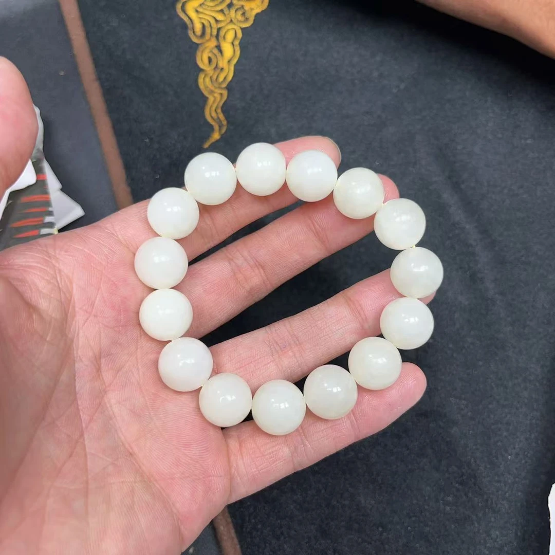 天然新疆和田玉白玉手串 H921—多样性发