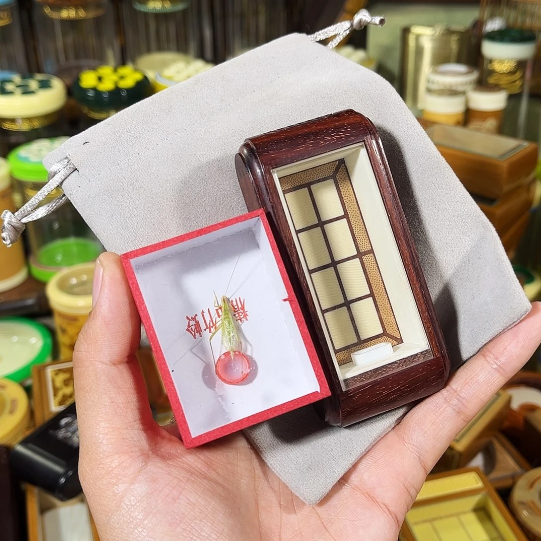 蟋蟀老红木竹蛉盒+竹蛉+布套