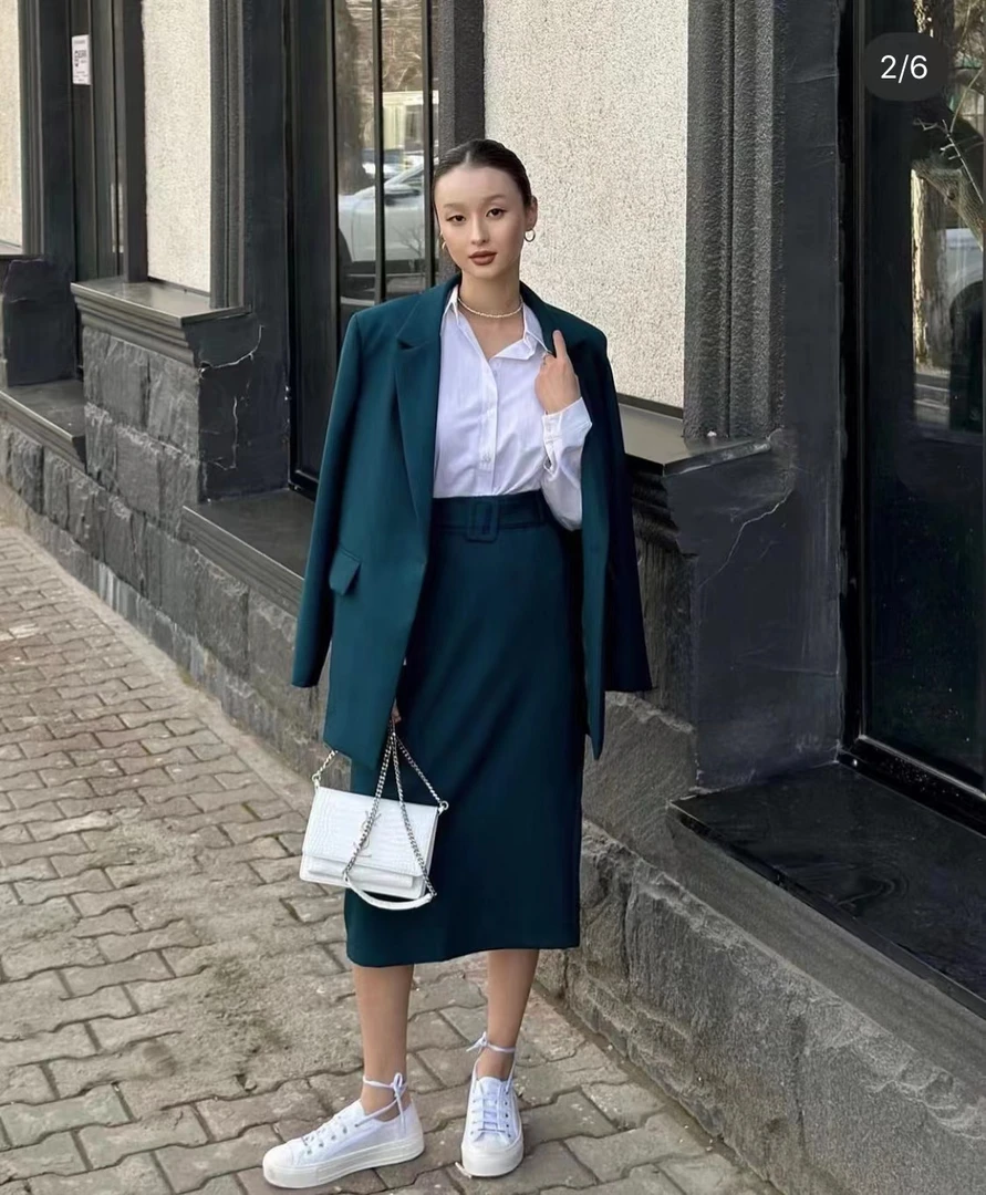 8017款腰带西装套装裙（俄罗斯订单款）时尚百搭气质