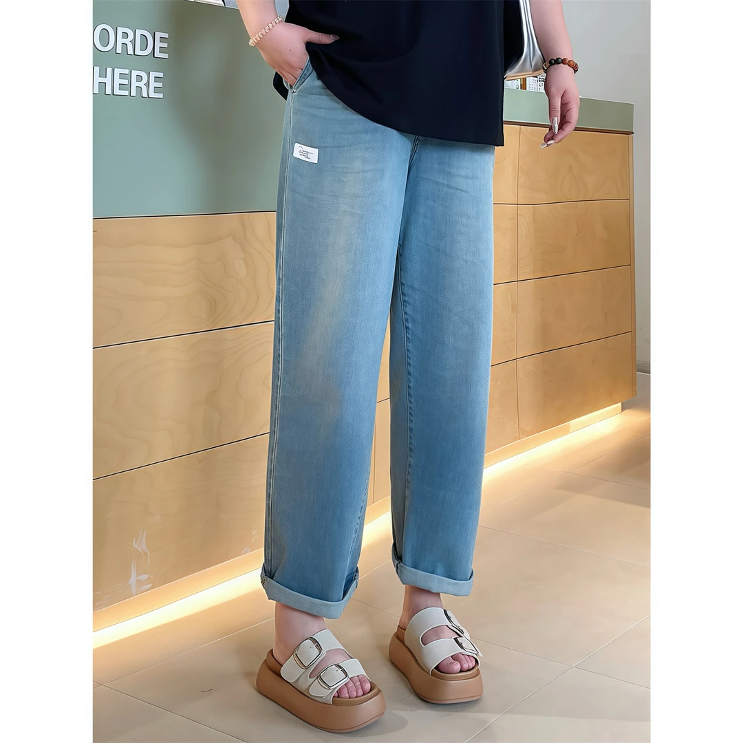 断码捡漏~盐湖焰火 / 夏款炒盐做旧款老爹牛仔裤14445花契200斤