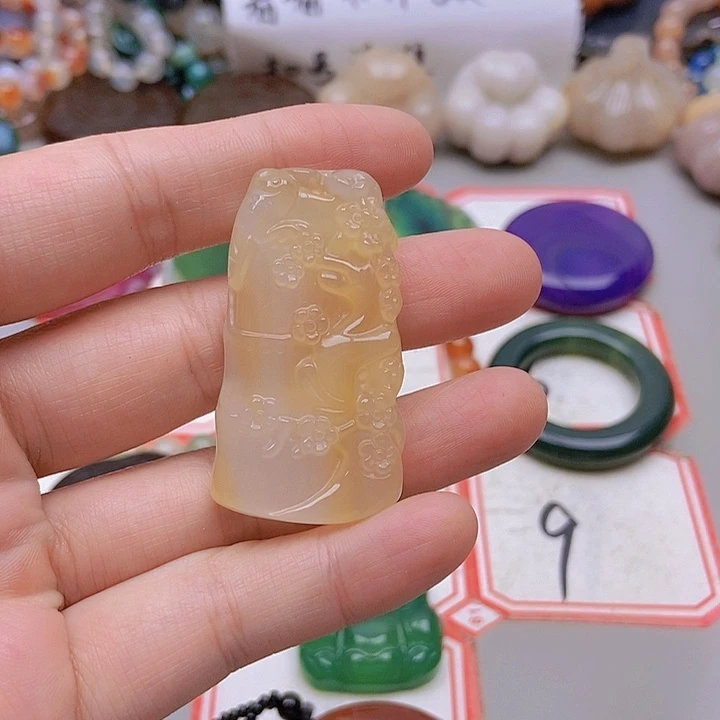 【闪购商品】未镶嵌玛瑙/玉髓珠宝半成品慈***喜