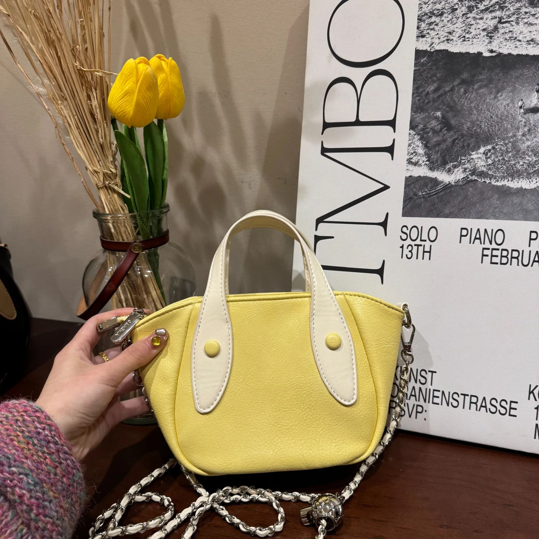 【春日甜心】女包撞色韩版手提饺子包高品质斜挎包百搭洋气单肩包