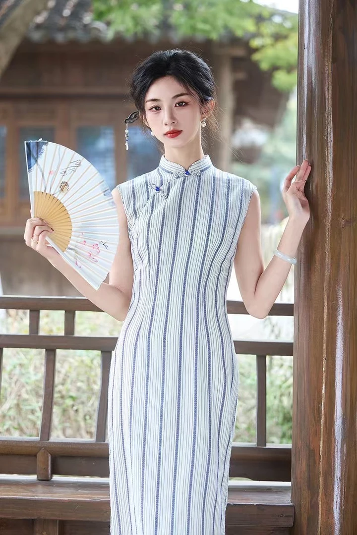 【云裳】中国风春夏季改良无袖日常旗袍修身显瘦优雅文艺气质连衣裙