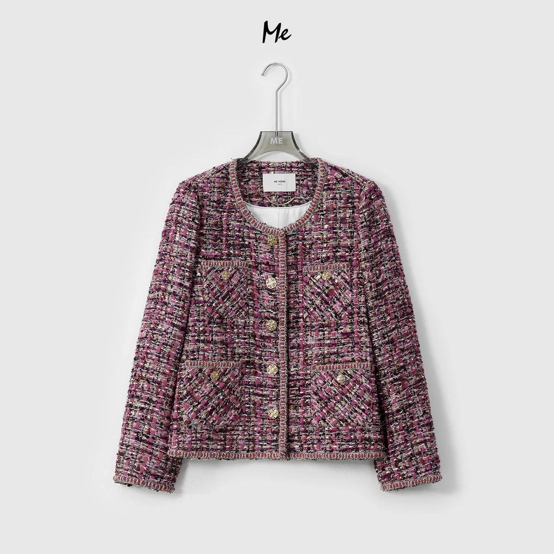 ME【丁达尔小香】新款轻奢极简时尚百搭休闲宽松外套MEQS5727