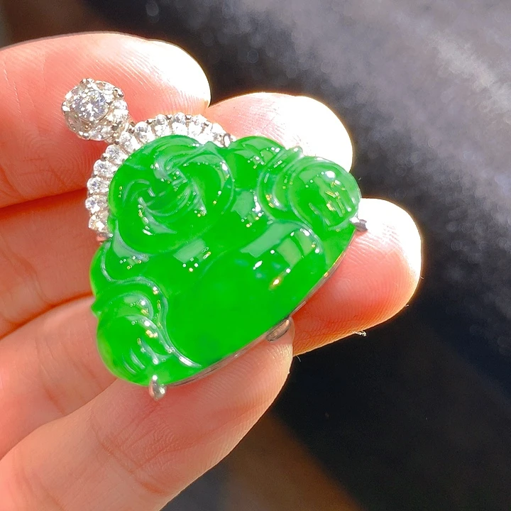 【闪购商品】翡翠颈饰银S925镶嵌翡翠