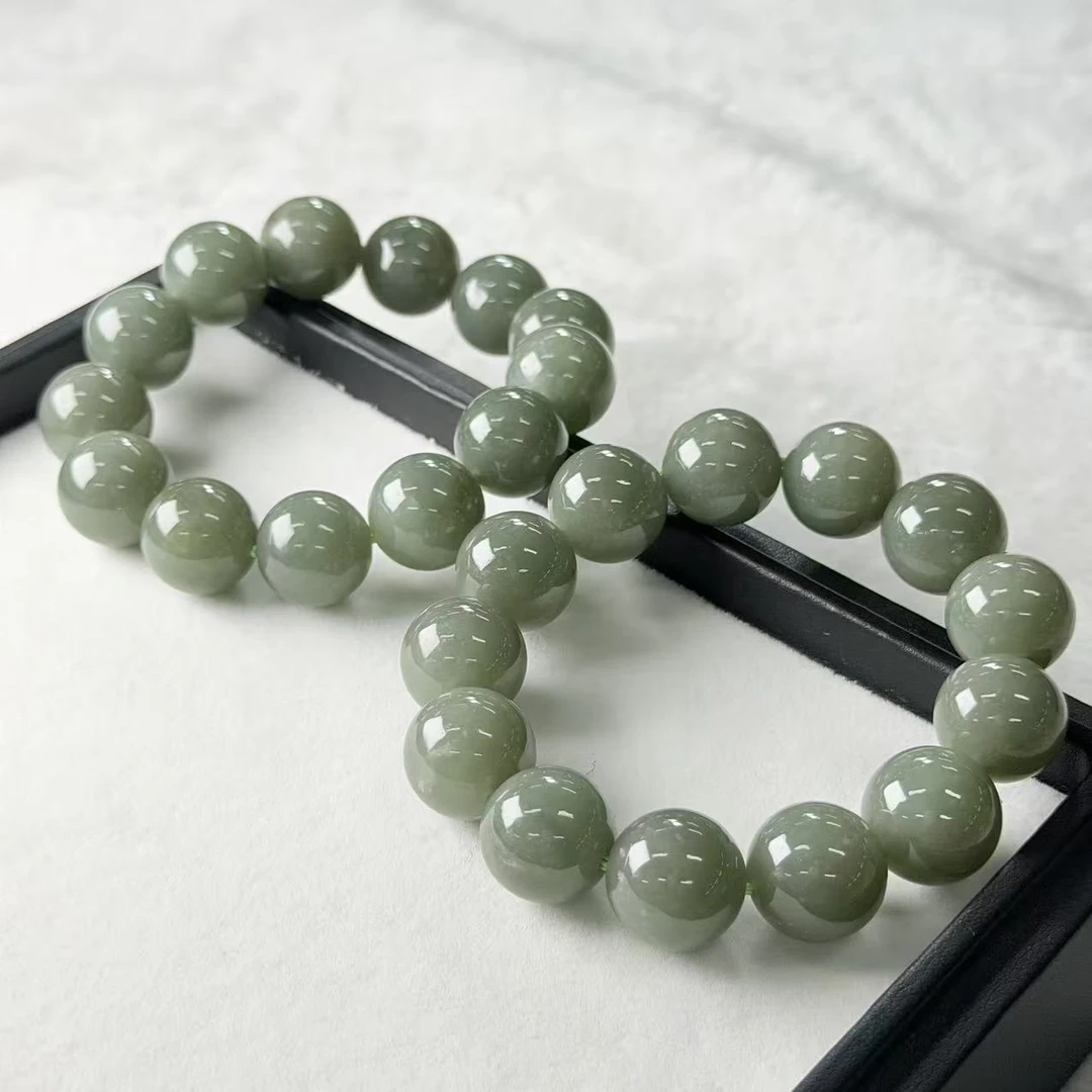 【睿泽赏宝】和田玉且末蓝手串多样性发一/有暇 16mm  KV0010582