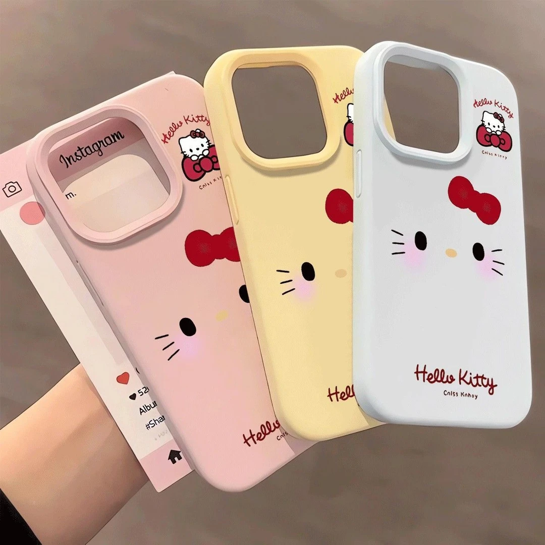 甜美腮红kt猫适用苹果16promax/15软胶14pro/13可爱12pro/16/11p