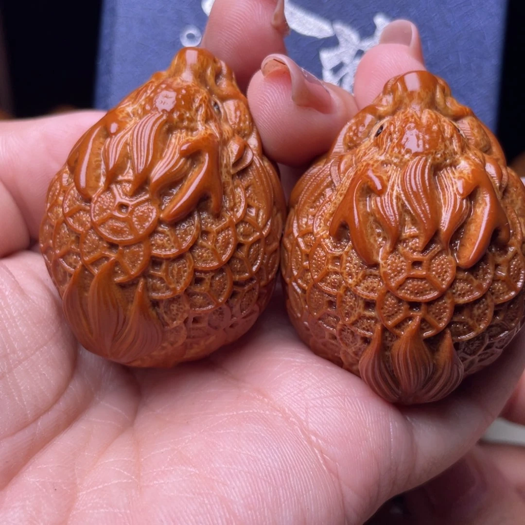 吊坠橄榄核金币龙龟手球3.5