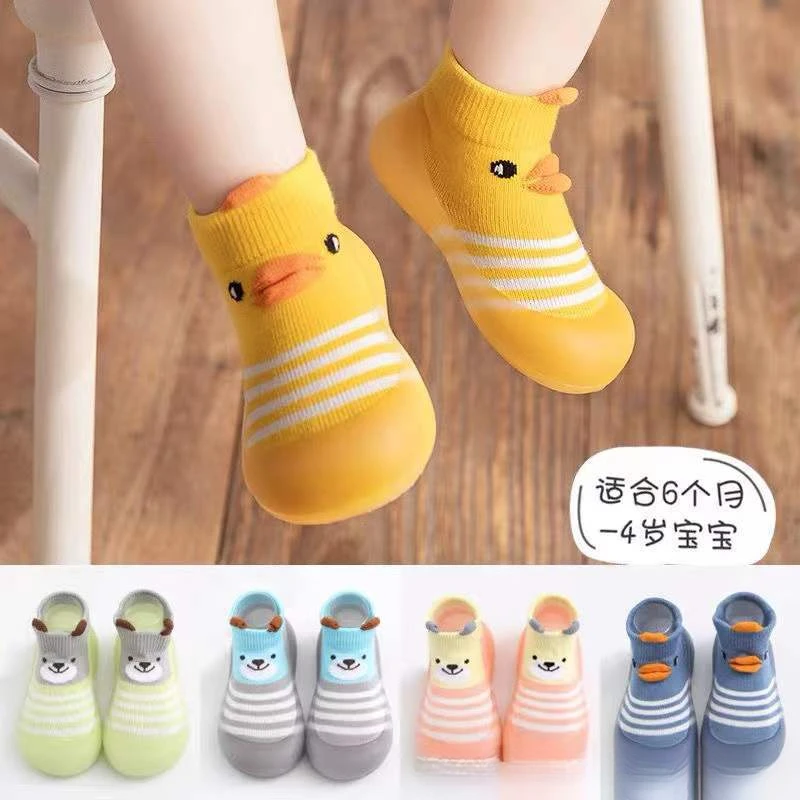 新款春秋婴儿学步鞋儿童室内地板袜鞋软底防滑透气男女宝宝袜子鞋