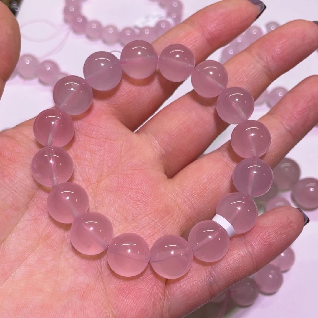 水晶手链未镶嵌雪**包粉晶