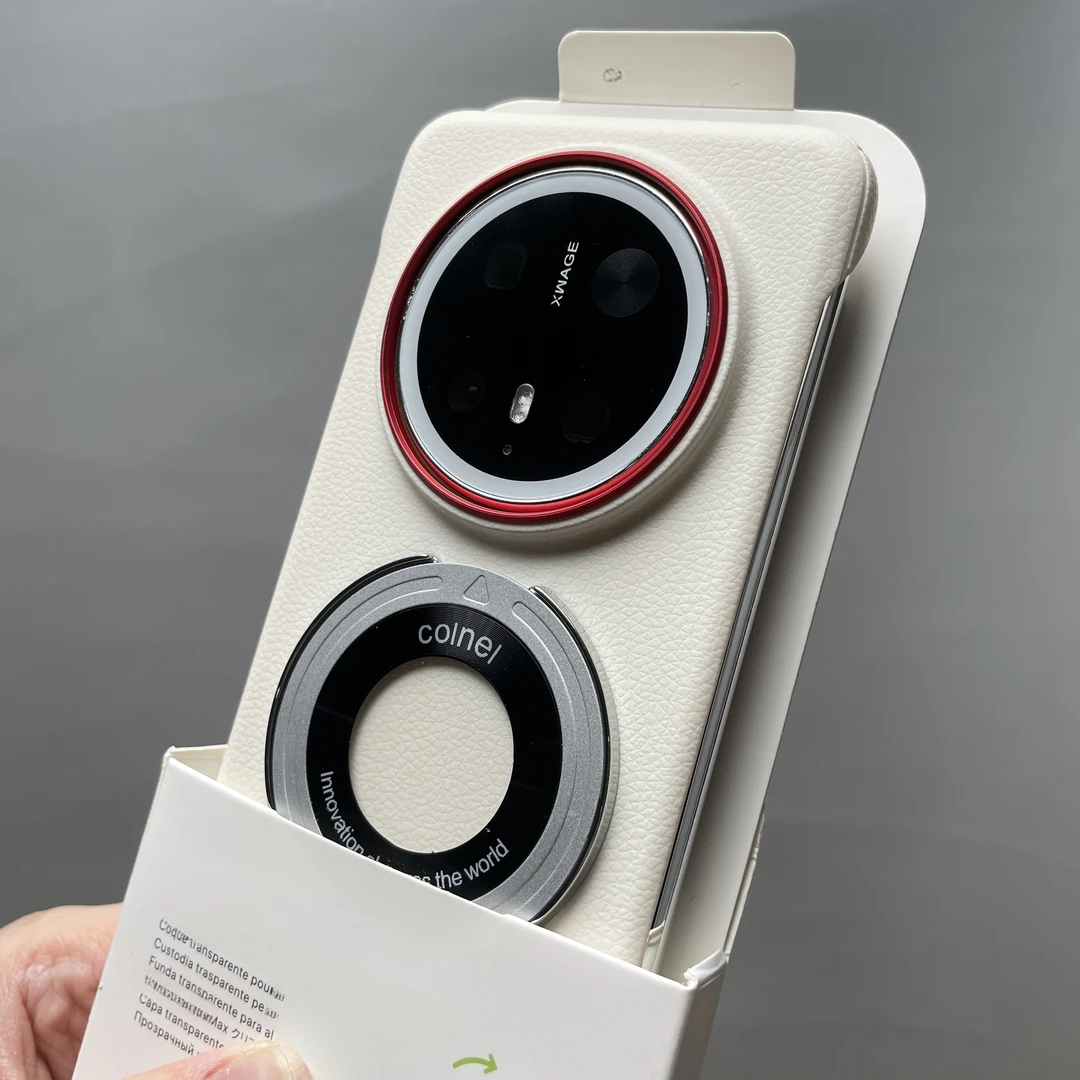 适用华为mate80手机壳mate60pro简约皮纹magic7无边框p70磁吸支架