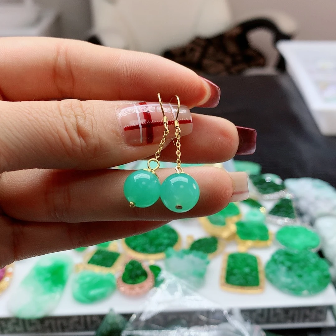 【闪购商品】翡翠耳饰未镶嵌，