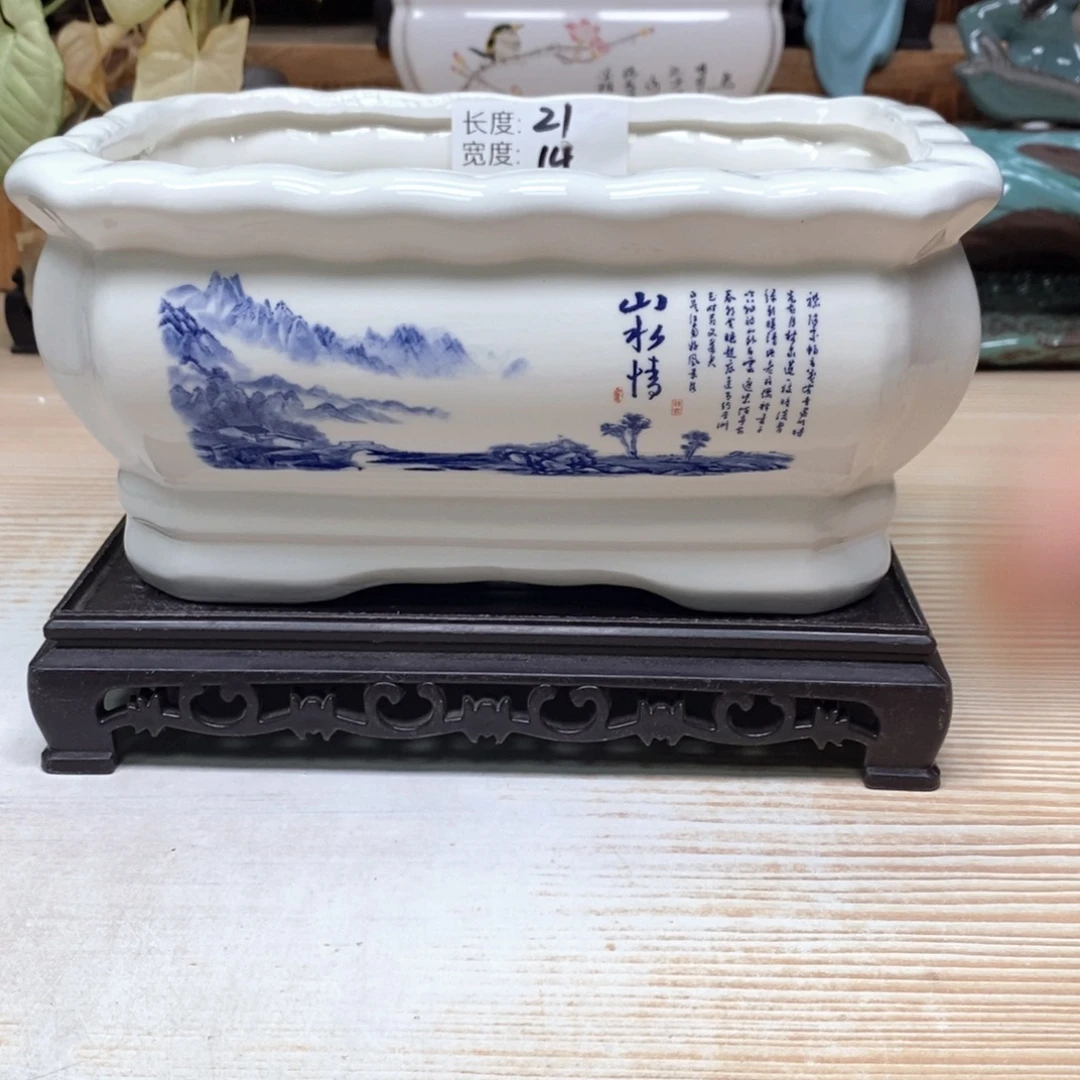 紫砂花盆陶瓷艺术花盆陶瓷
