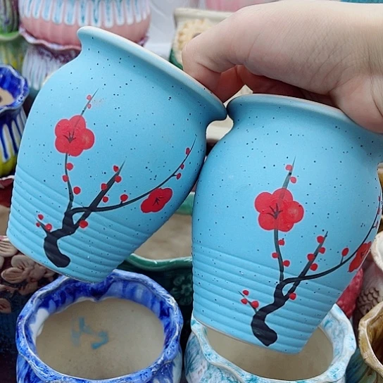 多肉绿植陶瓷花盆9.9包邮