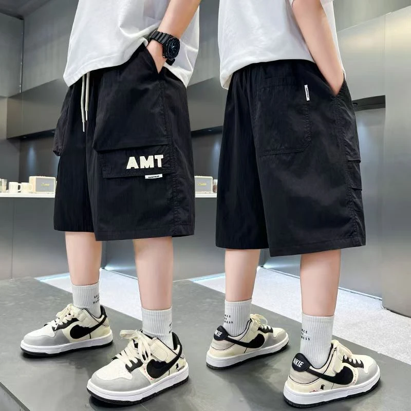 男童工装短裤五分裤2025新款儿童夏季薄款中大童男孩夏装中裤