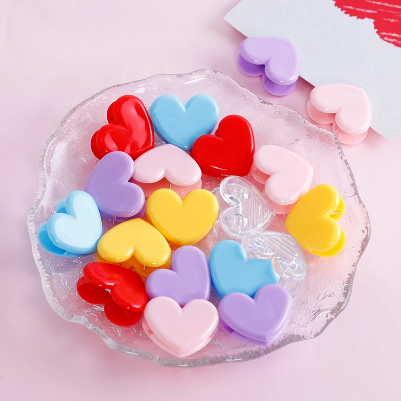 【花喜爱】爱心夹子多巴胺小爱心彩色花束装饰手工diy花艺装饰材料