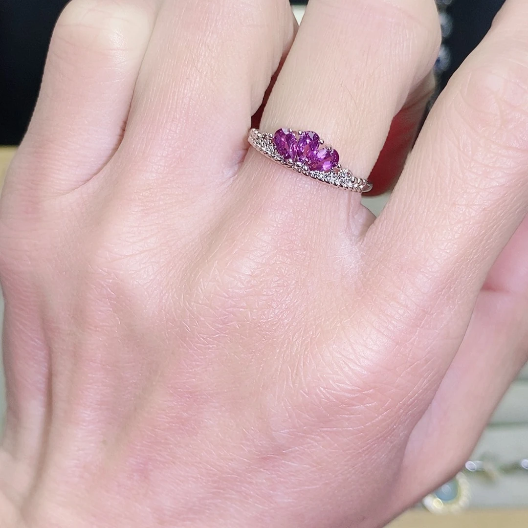 未镶嵌戒指石榴石（紫牙乌）