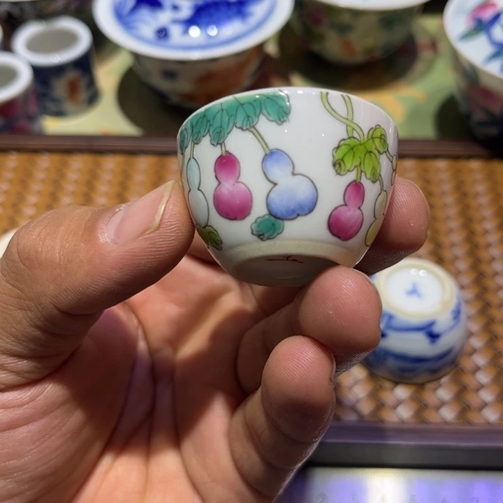 纯手绘精品盖碗杯