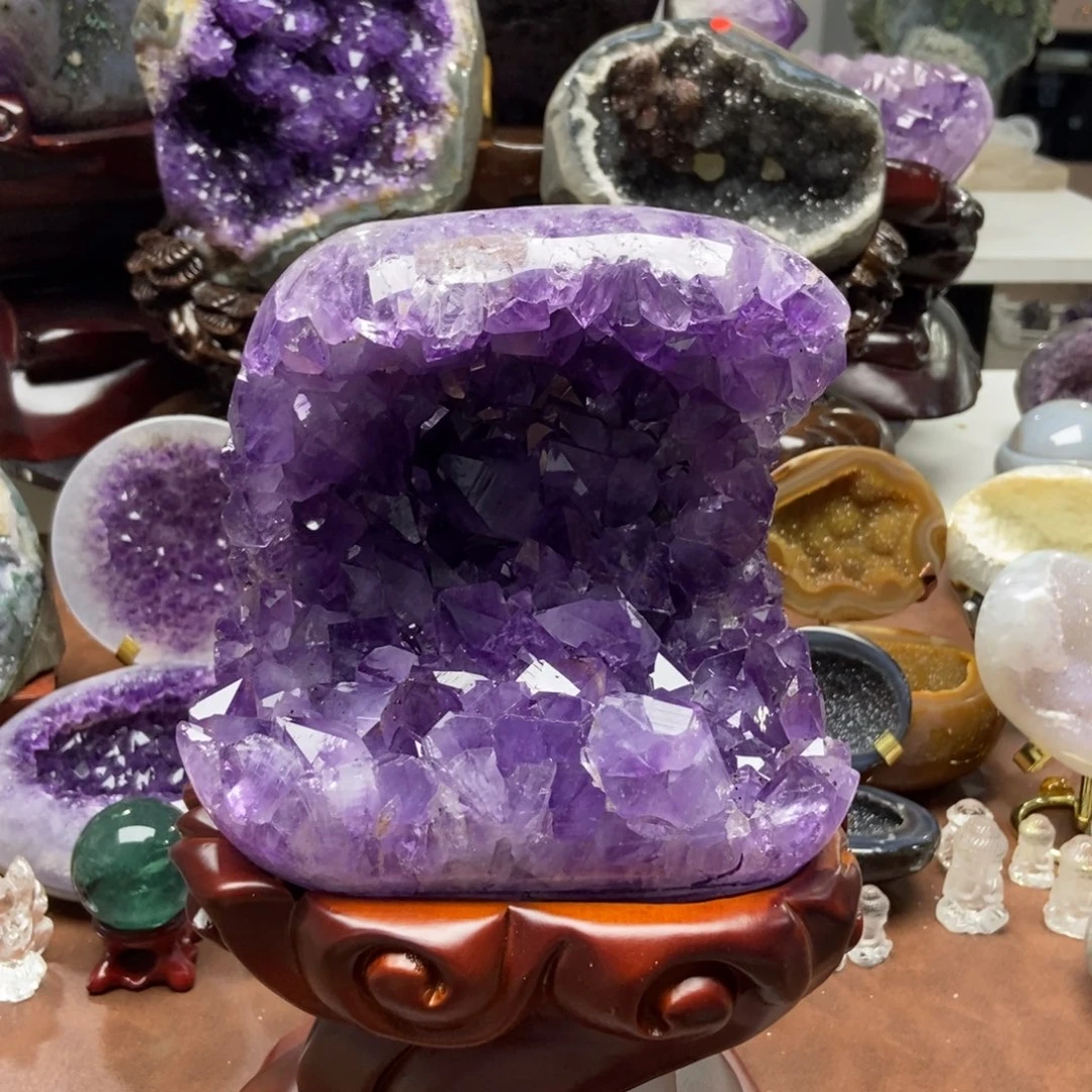 紫晶摆件未镶嵌水晶