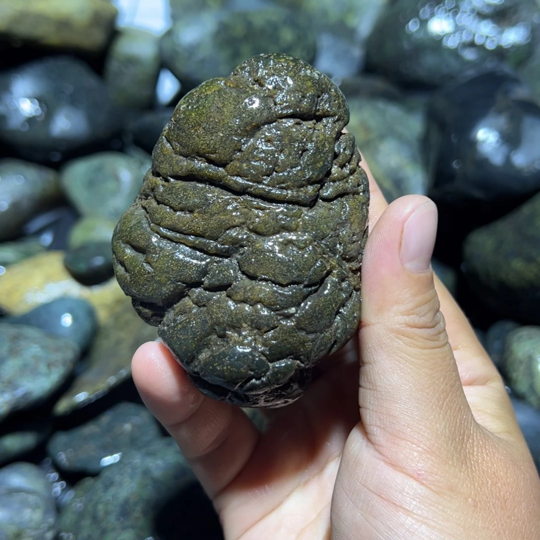 未镶嵌蛇纹石玉西藏藏玉药王石惊**岸