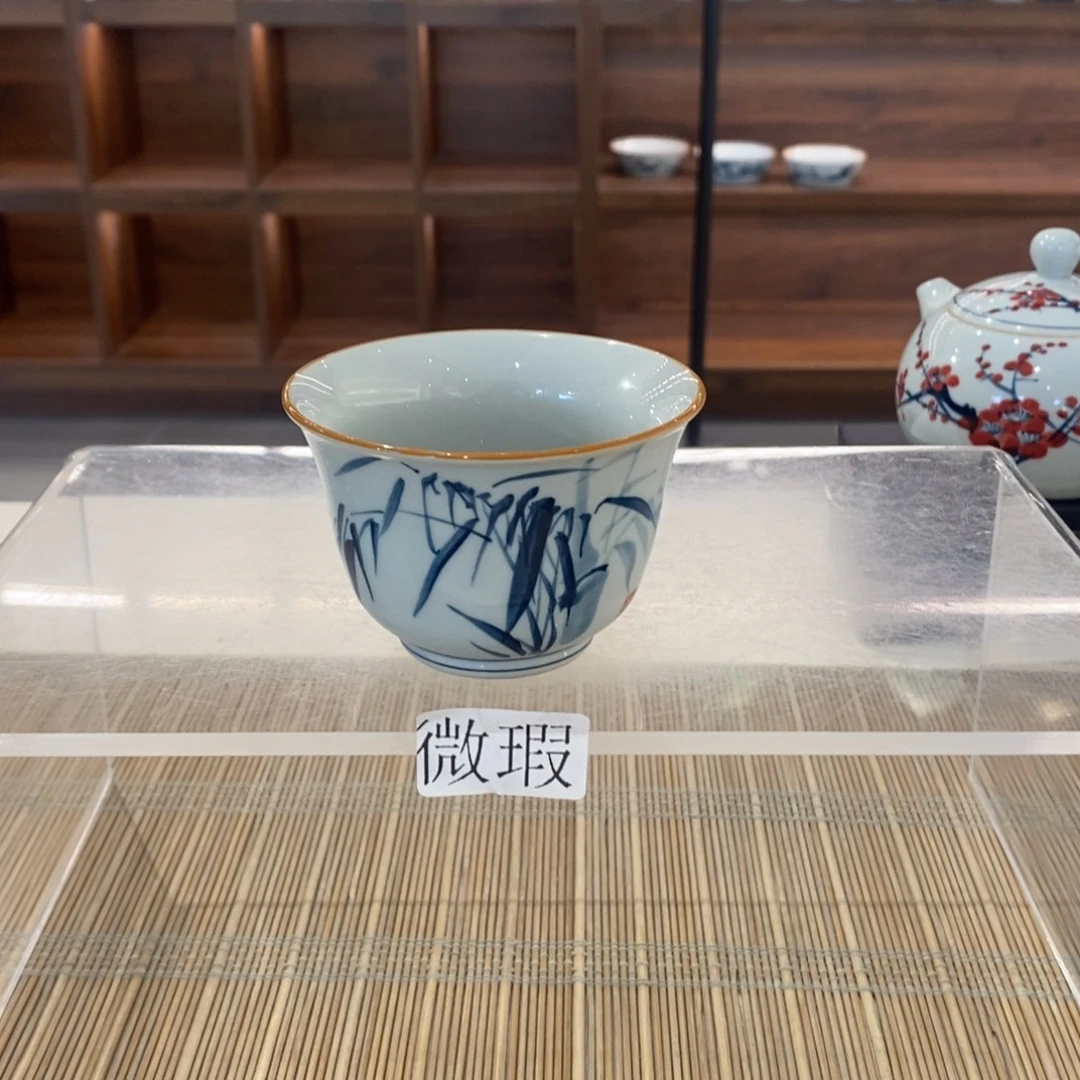 釉下彩老陶泥手工绘制