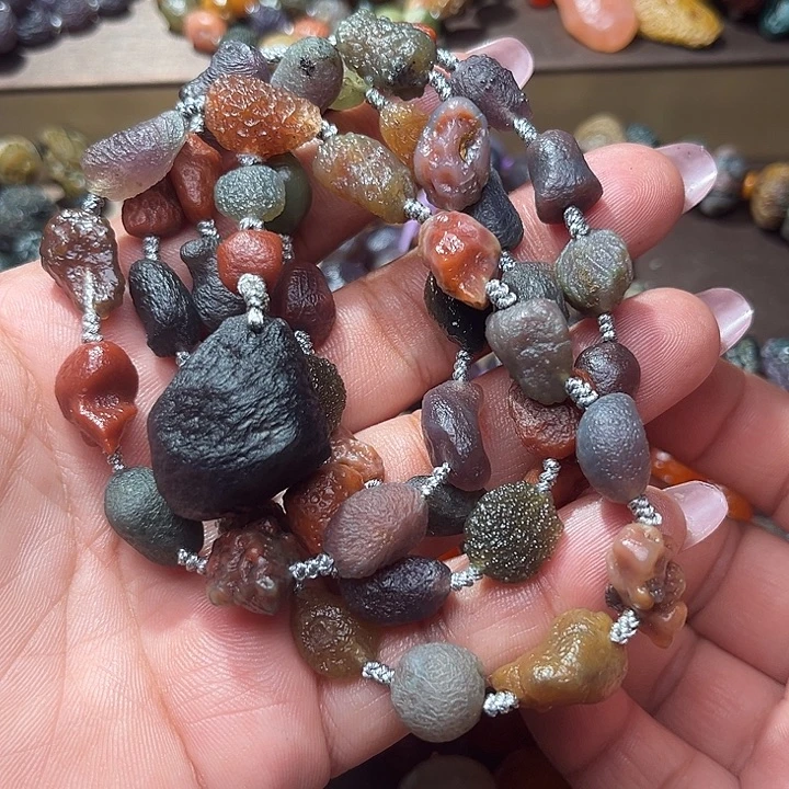 阿拉善彩玛瑙手串