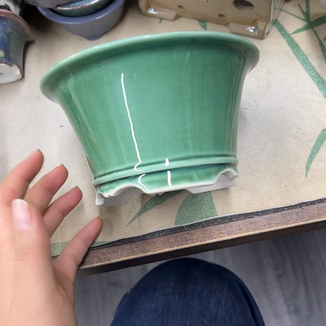 紫砂花盆012号瑕疵15/8cm窑变