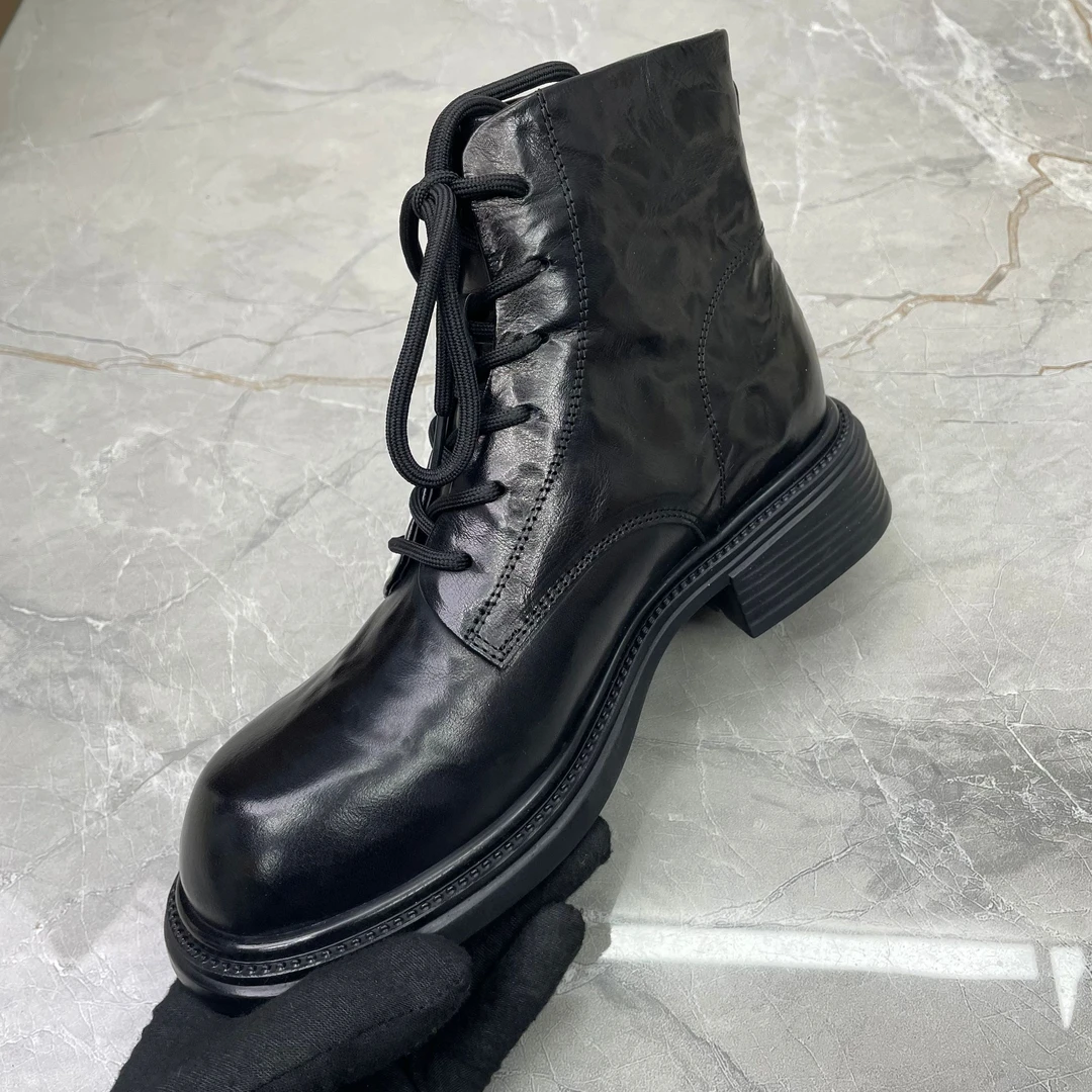 c（孤品）35码粗跟女靴(牛皮)06025