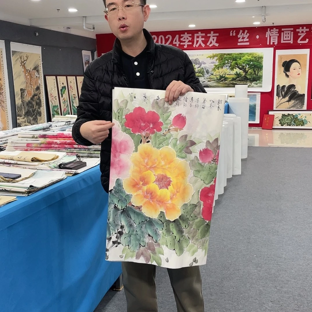 国画今天早上国画作品展